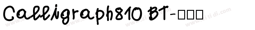 Calligraph810 BT字体转换